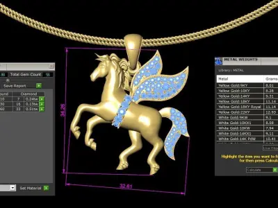  Horse pendant 3D print model 3D print model