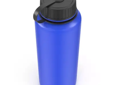 Blue Sports Bottle  Low-poly 3D model