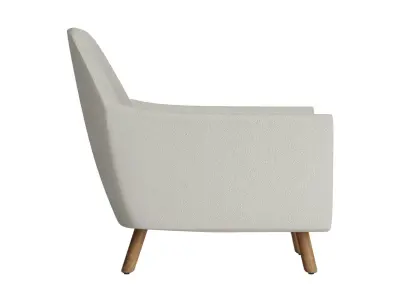 Gabriel Ivory Lounge Chair 3D model