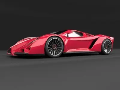 Exonis sports car concept 3D model