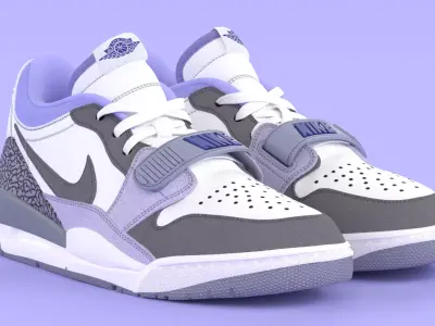 Air Jordan Legacy 312 Low Purple Comet Low-poly 3D model