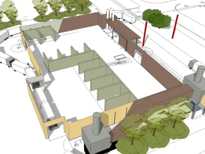 Waste treatment plant 3D model