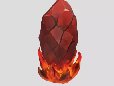 Ruby Gem on Fire 3D print model