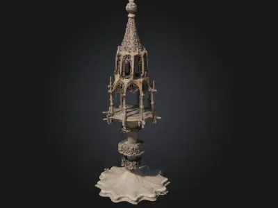 Gothic Reliquary Tower  Sacred Architecture for Arcane Legends 3D model