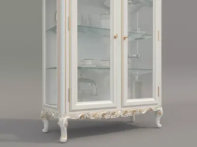 Classic Display Cabinet and Decoration 10 3D model