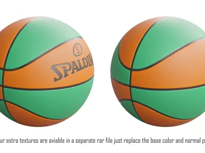 Basketball Low-poly 3D model