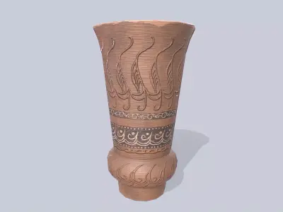 Clay pot Low-poly 3D model