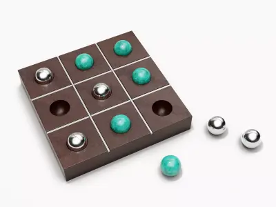 Tic Tac Toe Set 3D model