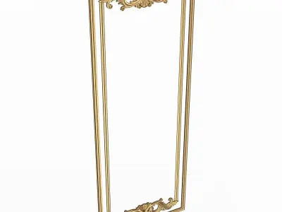 Boiserie Carved Decoration Panel 05 Low-poly 3D model