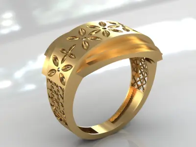 rose ring 3D print model