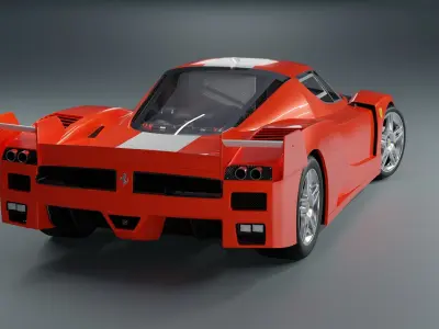 Ferrari FXX Low-poly 3D model