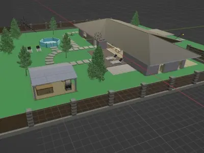 Country house for a family 3D model