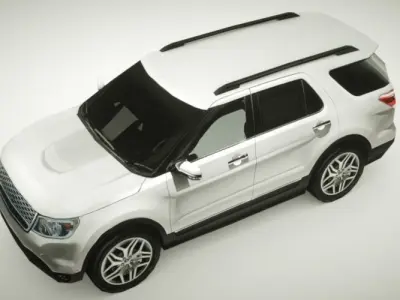 Generic SUV v7 Low-poly 3D model