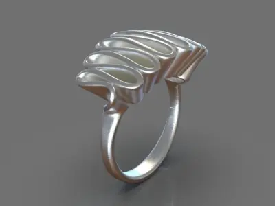 Folded ring 3D print model