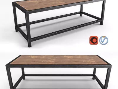 Home n people Garden - Industrial Coffee Table 3D model