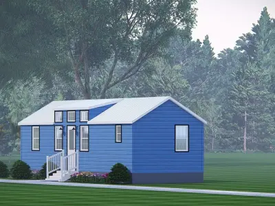 Rustic Barndominium Exterior  Farmhouse Inspired Home 3D 3D model