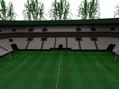 Soccer Stadium Low-poly 3D model get