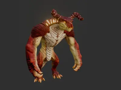 Fire Baronto Low-poly 3D model