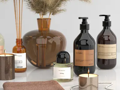 Bathroom accessories set 02 3D model