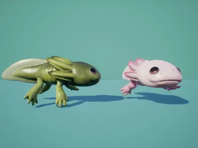 Aksolotl Low-poly 3D model
