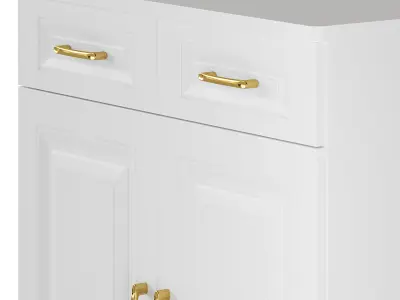 Modern Wood Sideboard Credenza 2 3D model