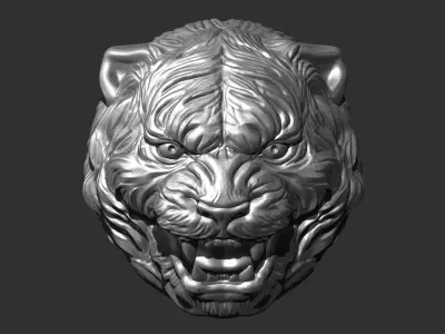 tiger head 3D print model