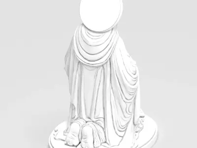 Nativity Virgin Mary Praying Statue  for Nativity Scene  3D print model