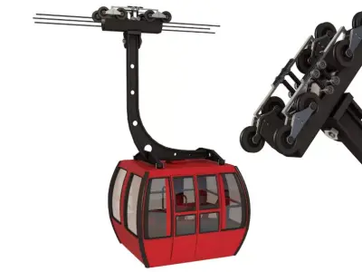 Ski Lift Gondola 3D model