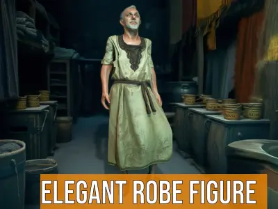 Elegant Robe Figure model pack Low-poly 3D model