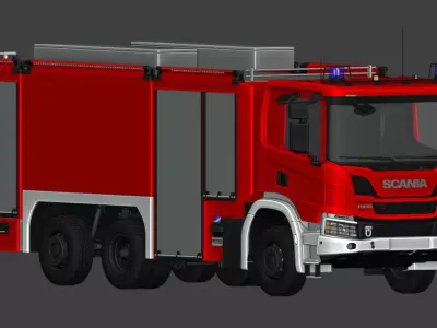 Scania P410 XT Schlingmann GTLF 3D model