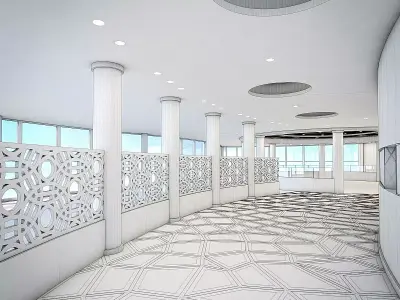 Restraunt Interior  Low-poly 3D model