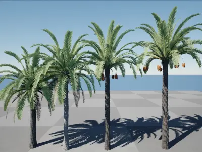 HQ Plants Volume 4 Palms for unreal engine 3D model set of 40 3D model