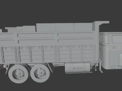 Man 520 Oldschool Truck Low-poly 3D model
