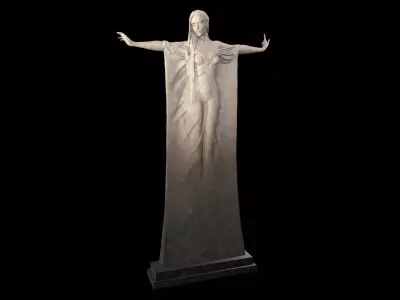 Ophelia statue of person 3D model