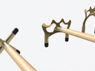 Billiard Cue Bridge Set 3D model