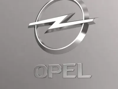 Opel car logo keychain 3d model  3D model