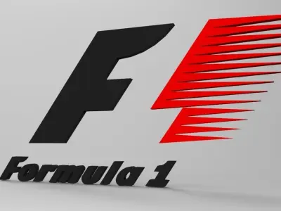 Formula1 Logo Low-poly 3D model