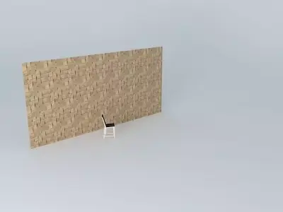 chair wooden wall Free 3D model