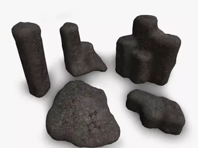 Rock Set 01 - Base Free low-poly 3D model