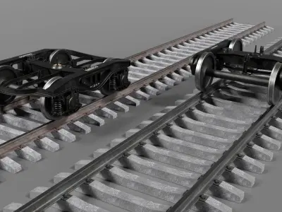 Railway bogies 3D Model Pack