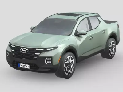 Hyundai Santa Cruz Low-poly 3D model