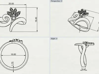 RING LORIANN   76 3D print model