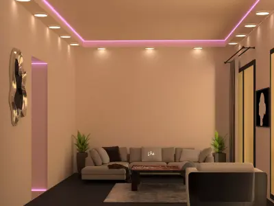 Living Room - Hall 3D model