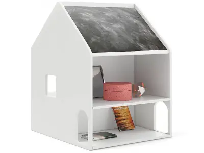 House Shape Shelf with Blackboard 3D model