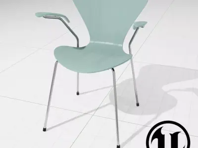Arne Jakobsen Series 7 Chair UE4 Low-poly 3D model