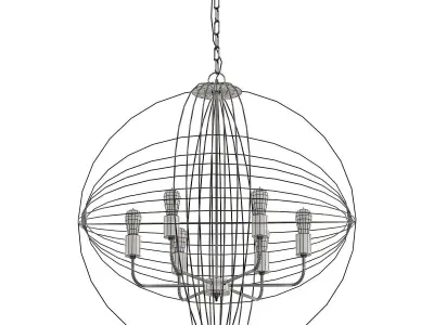 GLASS CICLES CHANDELIER 3D model