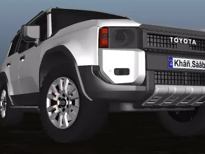 Toyota land cruiser Low-poly 3D model