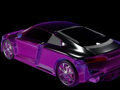 Audi r8 quattro  blender  3D model
