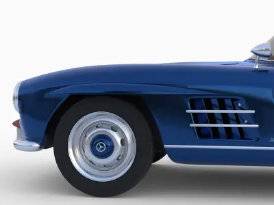 Mercedes Benz 300 SL 1954 Highly Detailed Digital Recreation 3D model