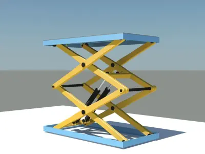 Scissor lift Low-poly 3D model